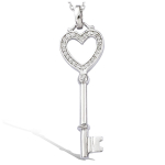 Les Tr&eacute;sors De Lily [G8813] - h&otilde;bedane ripats 'Cl&eacute; D&eacute;esse' h&otilde;bevalge (roodiumiga kaetud) - 44x14 mm valge