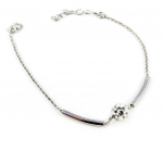 Les Tr&eacute;sors De Lily [K9568] - Bracelet Argent 'Sissi' blanc - 6 mm valge