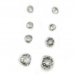 Les Tr&eacute;sors De Lily [L6295] - Set de 5 paires de 'Unique' blanc (2 &agrave; 6 mm) valge