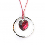 Les Tr&eacute;sors De Lily [M1988] - Collier Cr&eacute;ateur 'Love' rouge punane