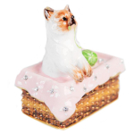 Les Tr&eacute;sors De Lily [Q3873] - ehtekarp  Kass korvis  pruun valge - 60 mm valge