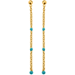 Altesse [Q4859] &ndash; kullatud Boho t&uuml;rkiissinised kuldk&otilde;rvar&otilde;ngad &ndash; 47 mm t&uuml;rkiissinine
