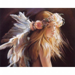 Round Diamond 5D DIY teemantmaal  Angel Baby  Ristpistes mosaiikkivist kaunistus 20X30CM