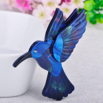 Blucome Fashion Blue Eagle p&auml;&auml;sukesekujulised prossid Naturaalse tekstuuriga akr&uuml;&uuml;ln&otilde;elaga ehted T&uuml;drukutele Naiste M&uuml;ts Sall Mantel Aksessuaarid sinine