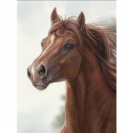 Teemantmosaiikhobuste pildid, autor Rhinestones Teemantmaaling Loomad Ristpistes 20X30CM