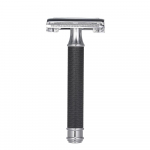Double Edge Safety Razor Butterfly Open Mens Raseerimismasin Klassikaline k&auml;sitsi pardel meeste n&auml;onahale must