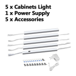 K&auml;sip&uuml;hkimisandur LED kapialune valgus DIY kapi taustvalguslamp DC 12V 30/40/50cm LED-diood k&otilde;va lint &ouml;&ouml;lamp k&ouml;&ouml;gis magamistoas EU pistik 5 X 40CM With Power