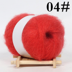 25g/rull Angora Moh&auml;&auml;r ka&scaron;miir kudumine villane l&otilde;ng kampsun Sall Line heegelniit Fashion Soft 4