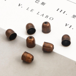 50/100 tk Nahast n&ouml;&ouml;rist k&auml;ev&otilde;ru, pandla otsad, otsaotsad tutim&uuml;tsid, kokkupressitud otsad helmed, korgid isetegemise ehete valmistamise tarvikute jaoks 4&times;5mm 1.2mm 100pcs