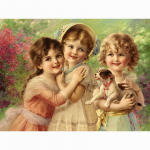 T&auml;is&uuml;mmargune/ruudukujuline 5D isetehtud teemantmaal Kolm v&auml;ikest t&uuml;drukut Tikand t&auml;ispistes ristpistes komplektid Kodukaunistus K&auml;sitsi valmistatud kingitus Round 20x30cm