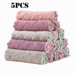 5 tk mikrokiust r&auml;tik imav k&ouml;&ouml;gipuhastuslapp, nakkumatu &otilde;lin&otilde;u r&auml;tik r&auml;tik Salvr&auml;tikud lauan&otilde;ud kodupuhastusr&auml;tik 5pcs