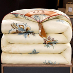 Paksendatud siidist tekk Hiina klassikaline tippklassi tekk Pehme ja mugav Four Seasons tekk Queen-2.5kg brown