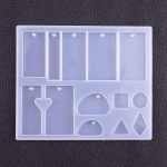 Vedelast vaigust silikoonvorm DIY geomeetrilise kolmnurga peegli k&auml;sit&ouml;&ouml; epoksiid ehete valmistamiseks kaelakee ripats