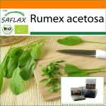 SAFLAX - Aed kotis - Mahe - Prantsuse hapuoblikas - 400 seemet - Substraadiga sobivas p&uuml;stijas kotis - Rumex acetosa