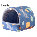 Merisea pesa multifilmi mustriga lemmikloomade peidukoht soe v&auml;ikeloom hamster orav voodi maja puuri tarvikud XL