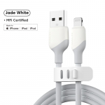 Kuulaa MFi vedel silikageeli USB kaabel iPhone 12 11 Pro Max Xs X kaabel 2.4A kiirlaadimiskaabel iPhone 7 8 Plus laadija kaabel USB andmekaabel 1M helesinine v&auml;rv