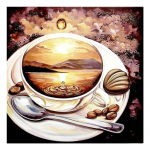 DIY 3D teemantmaaling kohvitassid tikandid ristpistes kodukaunistus Full Round 20x20CM