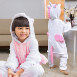 Kigurumi Onesie Kids Unicorn Pidžaamad Lastele Loomad Multikad Liiprid Beebi kost&uuml;&uuml;m Talvine T&uuml;drukud Licorne Jumspuit 5t