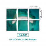 6tk Ocean Wave vannikleebis libisemiskindel veekindel 3D efektiga isekleepuv vannitoakleebis PVC eemaldatav dekoratiivne seinamaaling 15x15cm 01