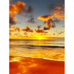 Teemantmaalikomplekt Maastik p&auml;ikeseloojang Teemanttikandid Ristpistes Mere&auml;&auml;rsed pildid kividest mosaiikkaunistus Full Round 20x30CM