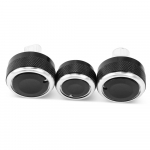 3 tk komplekti kohta alumiiniumsulamist autode kujundamise kliimaseadme nupp vahelduvvoolu nupp soojuse reguleerimise l&uuml;liti nupu nupp Lada Granta jaoks must