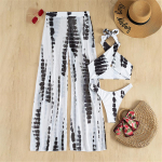 Rannap&uuml;kstega tr&uuml;kitud p&auml;itsed Bikiinid Naiste ujumisriided Naiste ujumistrikoo Kolmeosaline bikiinikomplekt supluskost&uuml;&uuml;m ujumine S sinine