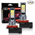 2tk 3 v&auml;rvi H11 Led k&otilde;rge kvaliteediga 3030 LED udutulelatern auto udutulede pirn Udutuled kollane valge sinine l&uuml;liti vabalt