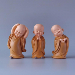 3 tk / komplekt 5 * 3,5 * 8,5 cm Buddha kuju V&auml;ike mungavaik Armas koduklubi Feng Shui kaunistus K&auml;sit&ouml;&ouml; Boutique Tee lemmikloomade ehted 3Pcs/Set