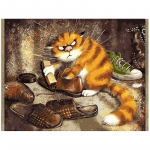 5D DIY Teemantmaaling P&uuml;hkimisjalatsid Kasside teemantteemanttikandid T&auml;ismosaiigikomplektid Ristpistes Kodukaunistus K&auml;sitsi valmistatud kingitused Round 20x30cm