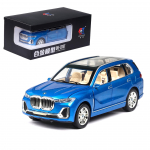1/24 BMW X7 mudelauto, tsingisulamist survevalatud m&auml;ngus&otilde;idukid, heli ja valgusega tagasit&otilde;mmatav m&auml;nguauto lastele kingitus ja kogumiskaubad poistele 1:24-size: 20.5*8*7cm