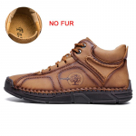 K&auml;sitsi valmistatud l&otilde;hestatud nahast saapad Meeste jalan&otilde;ud Mugavad poolsaapad meestele vabaajajalatsid Suure suurusega t&ouml;&ouml;riistakingad 41 pruun