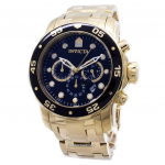 Invicta Pro-Diver Chronograph Gold Tone 200M 0072 Meestekell must