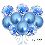 10 tk/partii Glitter Confetti Lateks &otilde;hupallid Romantiline pulmadekoratsioon Baby Shower S&uuml;nnip&auml;evapeo kujundus Clear Air Balloons Festival Decoration 10PCS-12inch