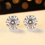0 ,6 ct Moissanite teemant 100 % 925 Sterling Silver Lihtne mood Kuue k&uuml;&uuml;nega k&otilde;rvar&otilde;ngad Naiste ehted