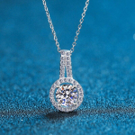 5 kate moissanite kaelakee naistele 14k kullatud 925 sterling h&otilde;bedast kaelakee labori teemant kaelakeed Gra sertifikaadiga 45cm