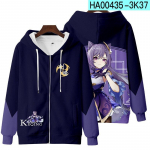 Genshin Impact Cosplay kost&uuml;&uuml;m Mona Kaeya Klee Diluc Venti Paimon Zhongli Keqing Ganyu Unisex 3D t&otilde;mblukuga kapuutsiga riided XXL