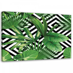 L&otilde;uendiprint Palm Tree Leaves Geometric Green 60x40 roheline
