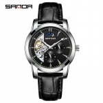 Uus automaatne mehaaniline k&auml;ekell Moon Moon Phase Star Cool Hollow Tourbillon helendav k&auml;ekell