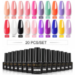 10/20/30 Colors geelk&uuml;&uuml;nelakkide komplekt geellaki komplekt manik&uuml;&uuml;ri poolp&uuml;sivaks h&uuml;briidlakkide alus- ja &uuml;laosa k&uuml;&uuml;nte kunstiks