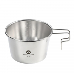 S369 v&auml;listingimustes kasutamiseks m&otilde;eldud roostevabast terasest Sierra kauss, 600 ml, suure mahutavusega piknikulauan&otilde;ud, kaasaskantav grill h&otilde;be