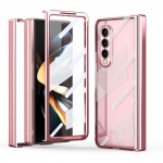 Parim kaitse kogu korpusega l&auml;bipaistev &uuml;mbris Samsung Galaxy Z Fold 4 Fold4 Fold5 Fold3 Fold 5 3 2 5g Fold2 karastatud klaasist kile Coque jaoks for Samsung Z Fold 4 roosa kuldne v&auml;rv