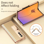 Libisemisvastane matt nahast alus&uuml;mbris Samsung Galaxy Z Fold 4 5g Fold4 Fold3 Fold 2 3 Fold2 l&ouml;&ouml;gikindlate karastatud klaasist &uuml;mbriste jaoks for Samsung Z Fold 2 valge