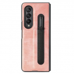 Kokkupandav disain nahast &otilde;huke &uuml;mbris Samsung Galaxy Z Fold 4 5g Fold4 Fold3 Fold 3 &otilde;hukeste ja kergete mobiiltelefonide &uuml;mbriste jaoks for samsung z fold 4 punane