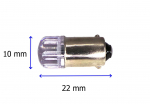 6 tk LED pirn BA9S, T4W ​​12V CANBUS 140lm v&auml;rvid Kollane
