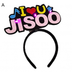 caihezhi BLACKPINK LISA ROSE Vilkuv tuli Multikas peapael Juuksepael kontsertpeakatted A