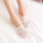 1 paar Mood Naiste Deep Mouth Pitssokid Kevadsuvi &Uuml;li&otilde;hukesed hingavad puuvillased sokid Libisemiskindlad Silikoonist Kukkumisvastased N&auml;htamatud Sokid EUR35-39 must