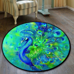 Sinine paabulind 3D prinditud &uuml;mmargune libisemisvastane &uuml;mmargune vaip Kodukaunistusega Premium &uuml;mmargune vaip p&otilde;randamatt Libisemisvastane vaip Diameter 60cm