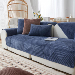 Teave Wind Solid Color tepitud pl&uuml;&uuml;sist diivanipadi s&uuml;gis- ja talvemudelid Universaalne libisemisvastane k&otilde;ikeh&otilde;lmav seljatoe padi 30*50 sinine