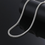 Uus S925 h&otilde;bedast kaelakee hip hop punk Ameerika taimetoitlane kett Niche rangluu kett pikk ripats ketiga 65CM