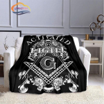 The Freemasons Blanket Freemasonry Series flanellist ka&scaron;miirtekk Masonic Fluffy tekk All Seeing Eye tr&uuml;kimustriga tekk 75x90cm